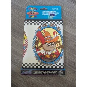 Vtg Looney‎ Tunes Wallpaper Border El Diablo Taco Bugs Bistro Taz Self Adhesive